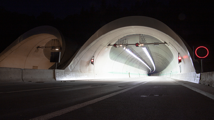Osvětlení tunelu Valík