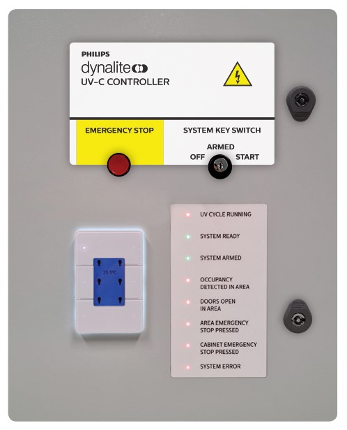 UV-C řídicí systém Philips Dynalite pro dezinfekci povrchů
