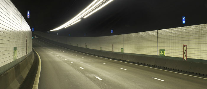 Tunel osvětlený společností Osvětlení Philips