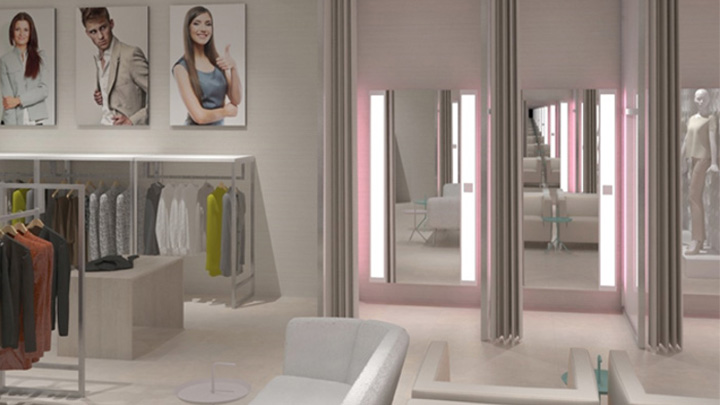 Osvětlení zkušební kabinky PerfectScene od společnosti Philips Lighting nyní dokáže zákazníkům ukázat, jak bude oblečení vypadat v různých prostředích